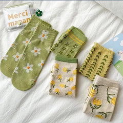 5pcs cotton polyester socks - Y2k Empire