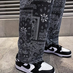 Bandana print y2k jeans - Y2k Empire