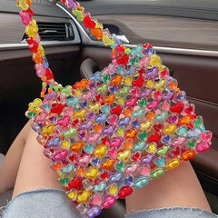 Beaded candy hearts handbag - Y2k Empire