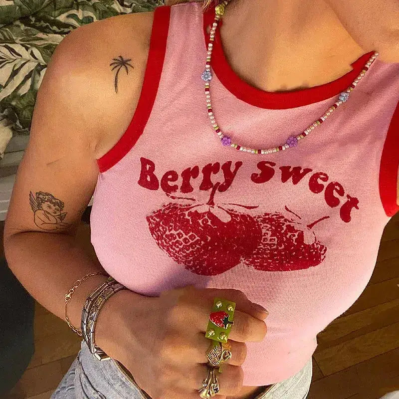 Berry sweet y2k crop top - Y2k Empire