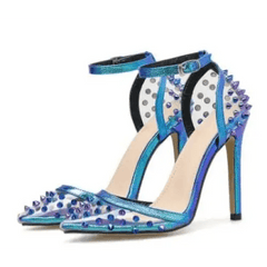 Blue y2k stiletto sandals - Y2k Empire