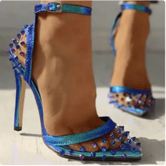 Blue y2k stiletto sandals - Y2k Empire