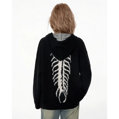 Centipede knit sweater hoodie in multiple sizes - Y2k Empire