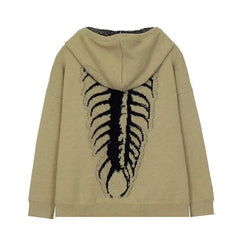 Centipede knit sweater hoodie in multiple sizes - Y2k Empire