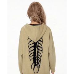 Centipede knit sweater hoodie in multiple sizes - Y2k Empire