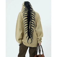 Centipede knit sweater hoodie in multiple sizes - Y2k Empire