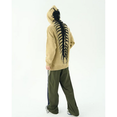 Centipede knit sweater hoodie in multiple sizes - Y2k Empire