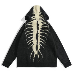 Centipede knit sweater hoodie in multiple sizes - Y2k Empire