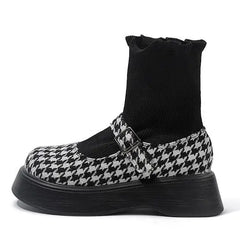 Checker crown sandals - Y2k Empire