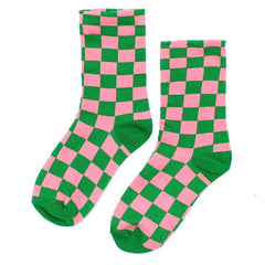 Checkerboard cotton socks - Y2k Empire