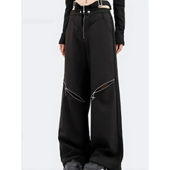 Chic y2k-inspired cut-out pants - Y2k Empire