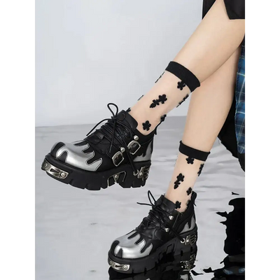 Chunky platform flame shoes - Y2k Empire