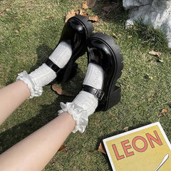 Chunky platform vegan leather sandals, adjustable straps - Y2k Empire