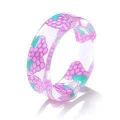 Clear fruits resin rings - super cute! - Y2k Empire