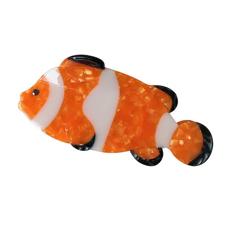 Colorful clownfish hair claw clip - Y2k Empire