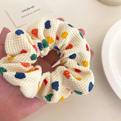 Colorful hearts scrunchie for hairstyles - Y2k Empire