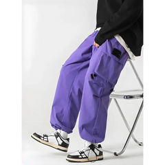 Colorful parachute cargo trousers - Y2k Empire