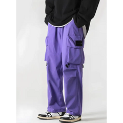 Colorful parachute cargo trousers - Y2k Empire