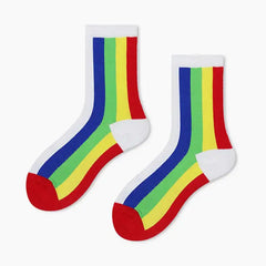 Colorful rainbow crush socks - Y2k Empire