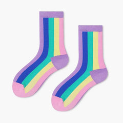 Colorful rainbow crush socks - Y2k Empire