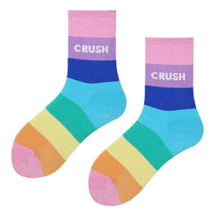 Colorful rainbow crush socks - Y2k Empire