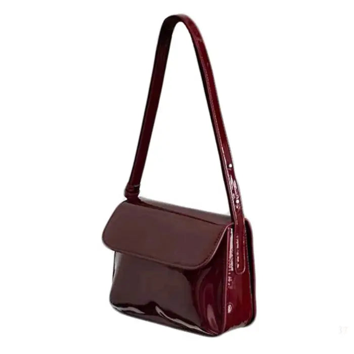 Compact vegan leather shoulder bag - Y2k Empire