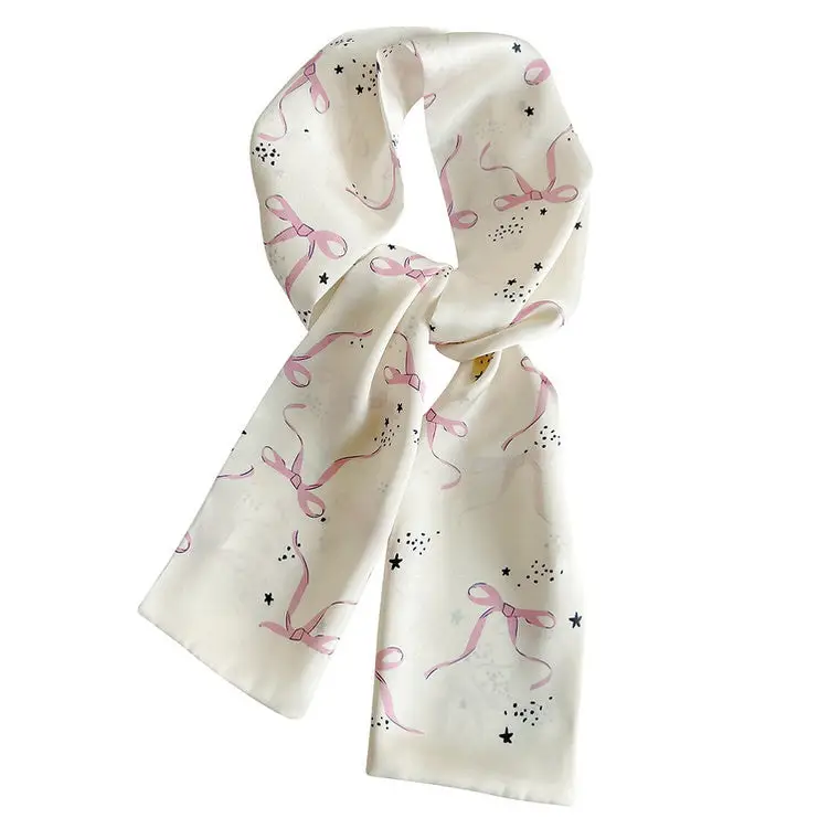 Coquette aesthetic bow print scarf - Y2k Empire