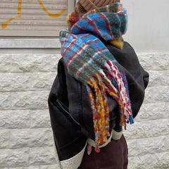 Cotton wool blend scarf - 170cm - Y2k Empire