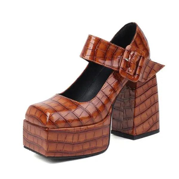 Crocodile platform y2k sandals - Y2k Empire