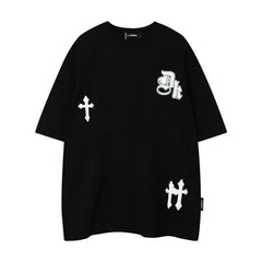 Cross motif men’s streetwear t-shirt - Y2k Empire