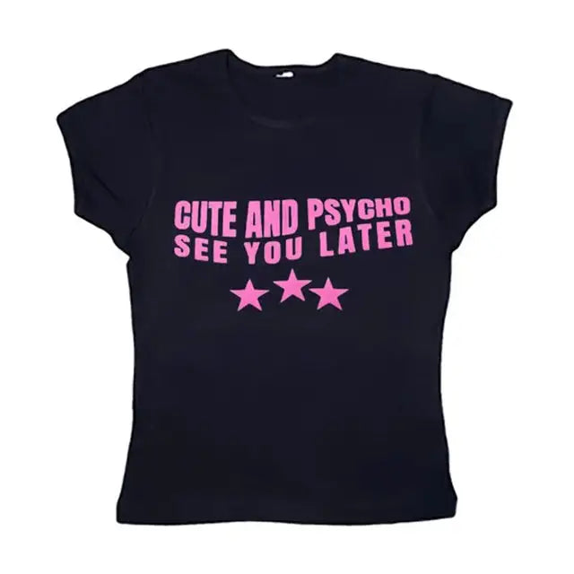 Cute psycho baby tee - Y2k Empire