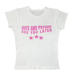 Cute psycho baby tee - Y2k Empire