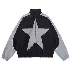 Cute star girl bomber jacket - downtown aesthetic - Y2k Empire