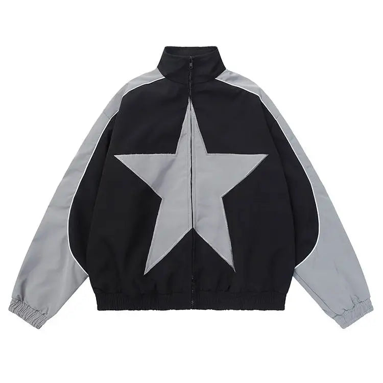 Cute star girl bomber jacket - downtown aesthetic - Y2k Empire