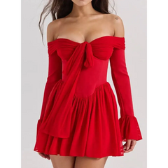 Daring red strapless dress - Y2k Empire