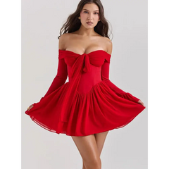 Daring red strapless dress - Y2k Empire