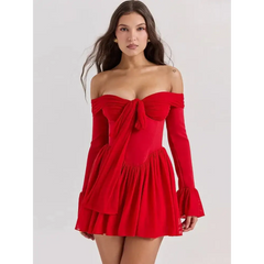 Daring red strapless dress - Y2k Empire