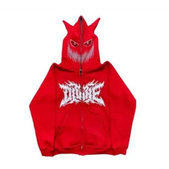 Devil horn y2k hoodie - Y2k Empire