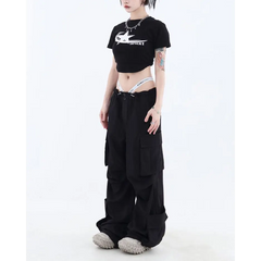 Downtown girl chemistry cargo pants - Y2k Empire