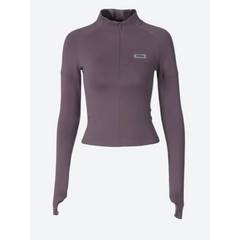 Dynamic half zip bodycon top - Y2k Empire