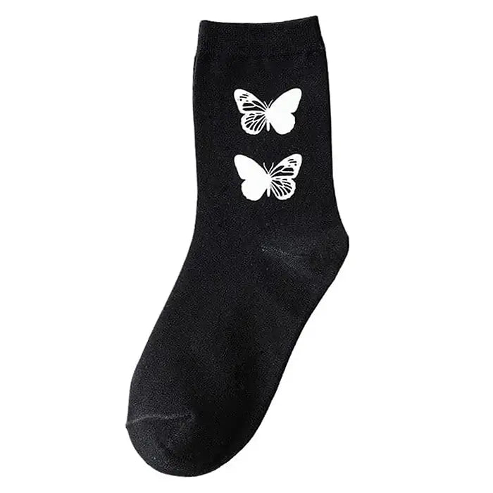 E-girl aesthetic socks: free size cotton, polyester - Y2k Empire