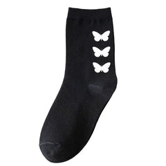 E-girl aesthetic socks: free size cotton, polyester - Y2k Empire