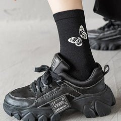 E-girl aesthetic socks: free size cotton, polyester - Y2k Empire