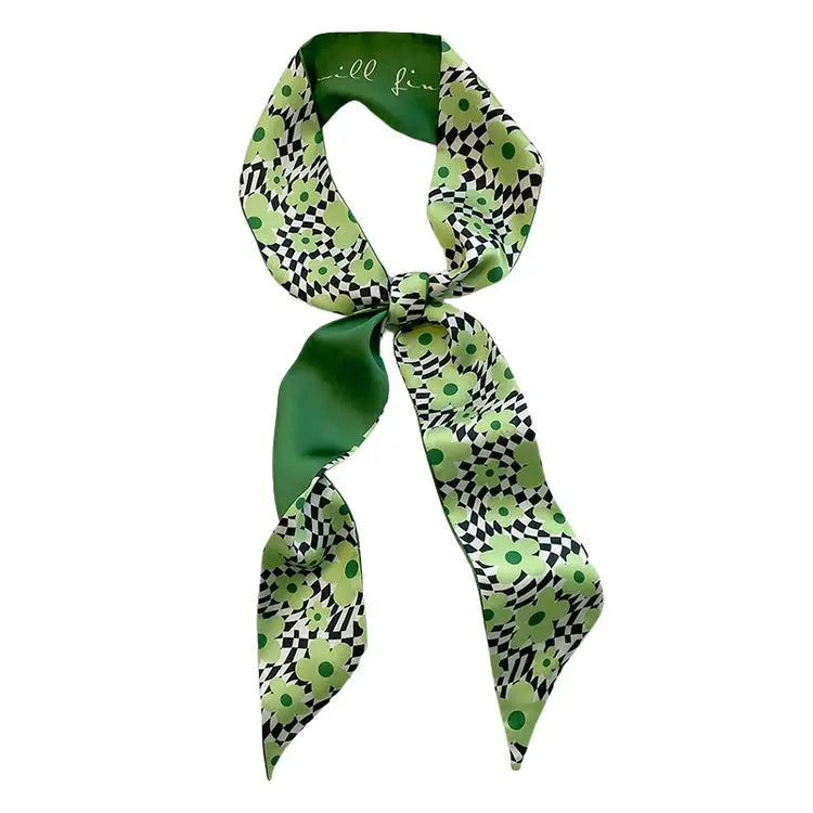 Elegant green satin scarf - Y2k Empire