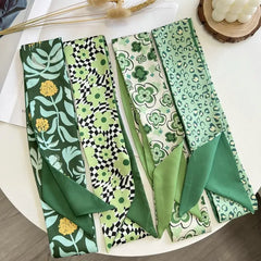 Elegant green satin scarf - Y2k Empire