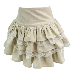 Elegant white ruffled skirt - Y2k Empire