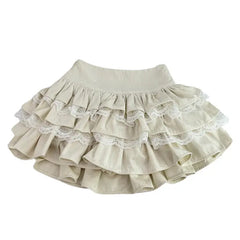 Elegant white ruffled skirt - Y2k Empire