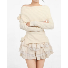 Elegant white ruffled skirt - Y2k Empire