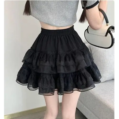 Elegant y2k ruffle mini skirt - Y2k Empire