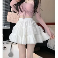 Elegant y2k ruffle mini skirt - Y2k Empire